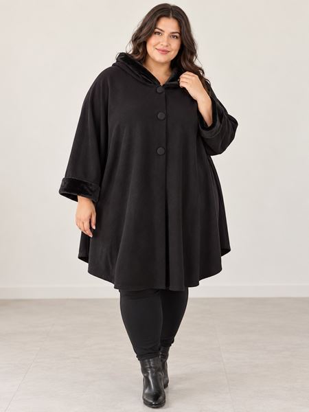 Picture of ELEGANT CAPE WITH HOOD  AND FUR